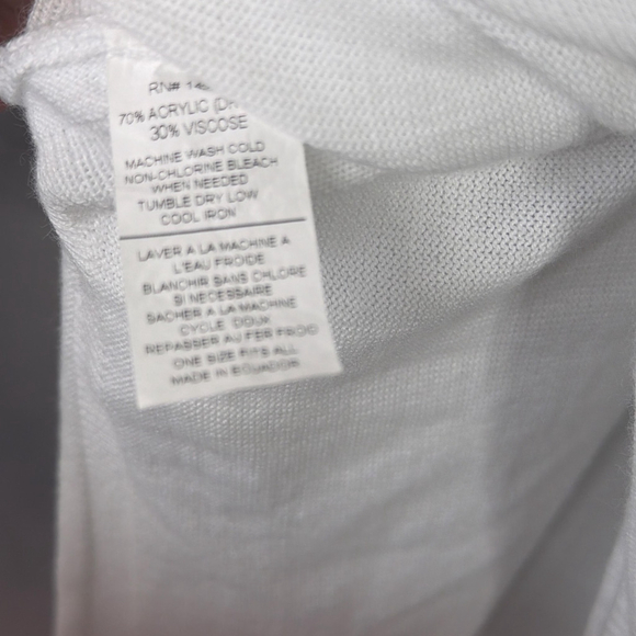 Mer Sea Sweater Womens One Size White Catalina Travel Oversized Boxy Lagenlook - Picture 8 of 8